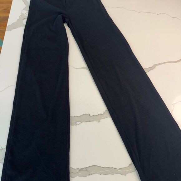 While Fox Ribbed Black stretchy Pants - Picture 1 of 5